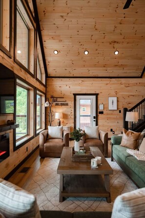 Télévision, cheminée, jeux vidéo