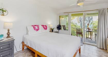 Oceanview Studio with private lanai, outdoor pool, BBQ area & beach access