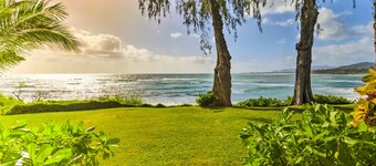 Oceanview Studio with private lanai, outdoor pool, BBQ area & beach access