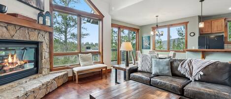 Télévision, cheminée