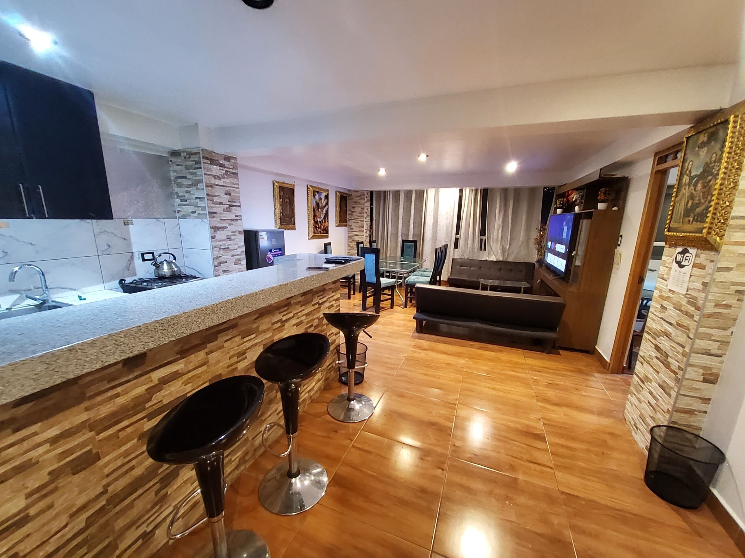 Family Apartment, Multiple Beds, Patio, River View | Living area