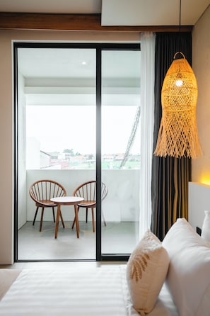 Quarto design, sacada, vista para a cidade | Terraço/pátio