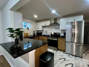 Microwave, oven, stovetop, dishwasher