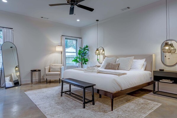 4 bedrooms, iron/ironing board, travel cot, WiFi