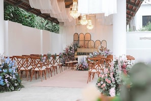 Outdoor banquet area