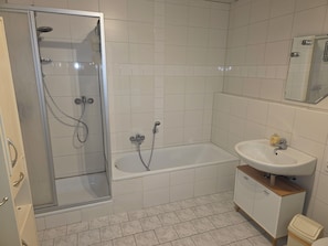 Shower, hair dryer