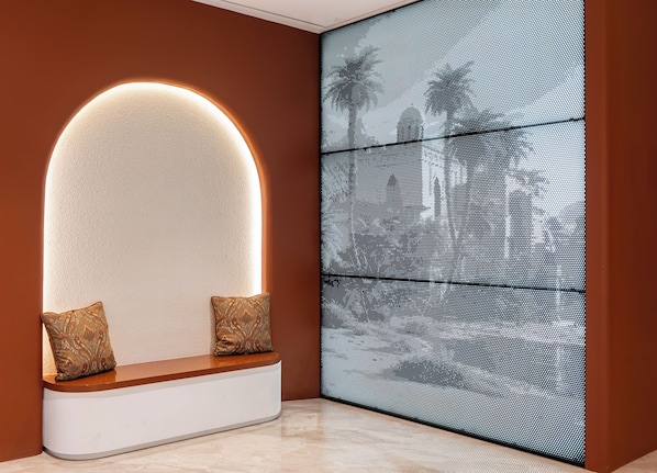 Sittområde i lobbyn