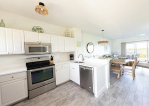 Fridge, microwave, coffee/tea maker