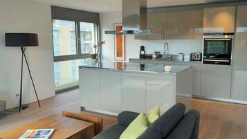 Fridge, oven, stovetop, dishwasher