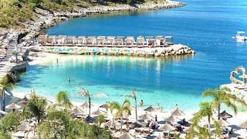 Private beach, white sand
