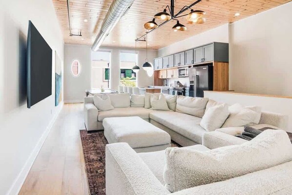 TV, offices - Luxury TC Loft+ Rooftop + Hot tub (Traverse City)