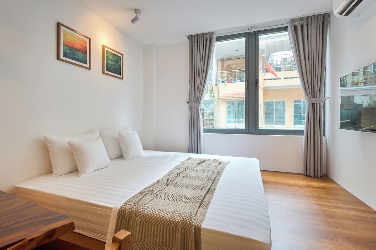 Deluxe-suite - byudsigt | Individuelt design, individuel indretning, skrivebord
