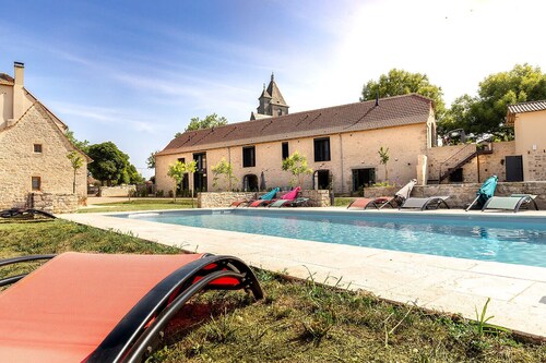 Grange La Roca Masia - Les Pivoines, piscine, jardin, 1 chambre 2/4 personnes