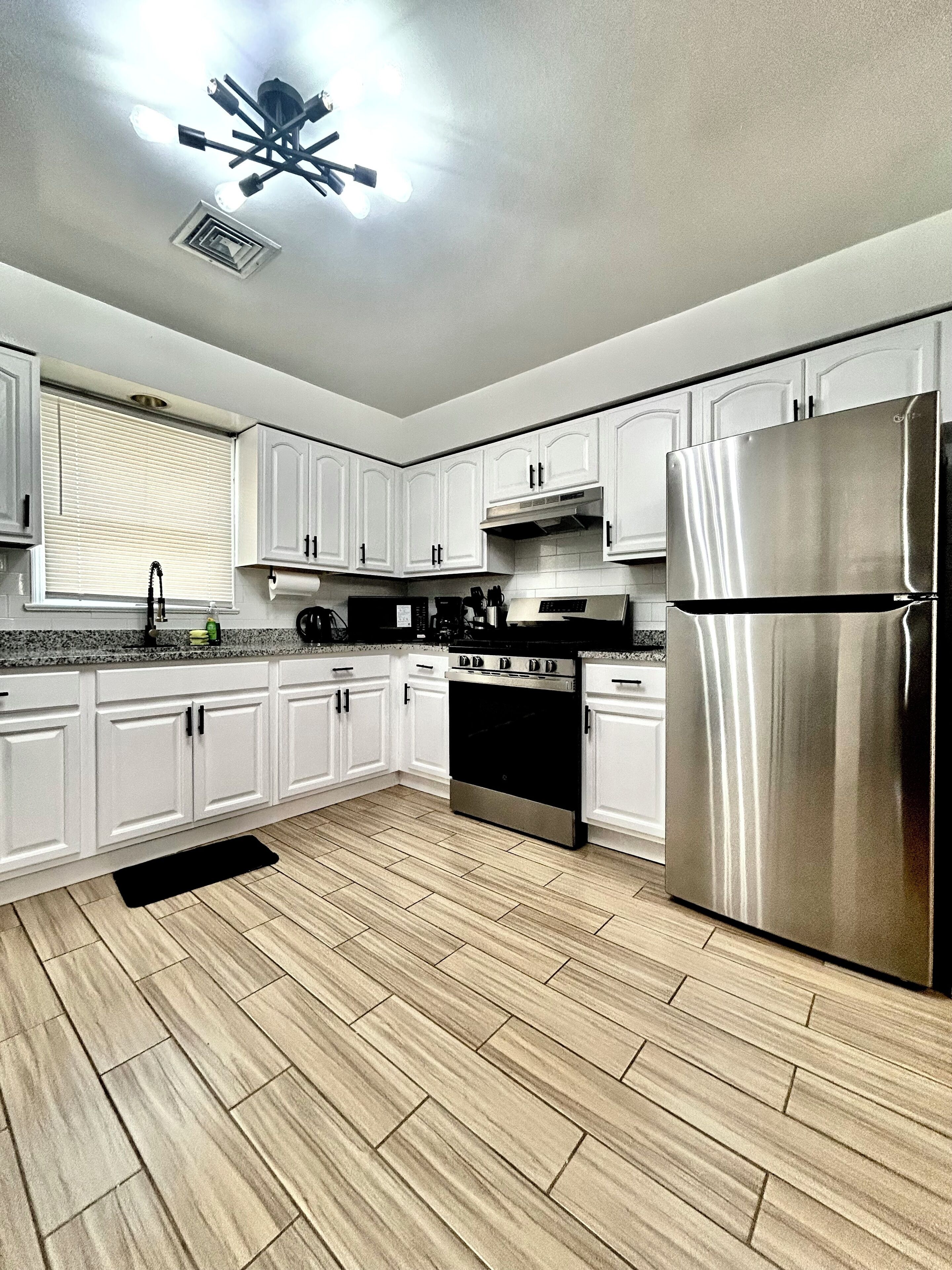 Microwave, oven, stovetop, paper towels