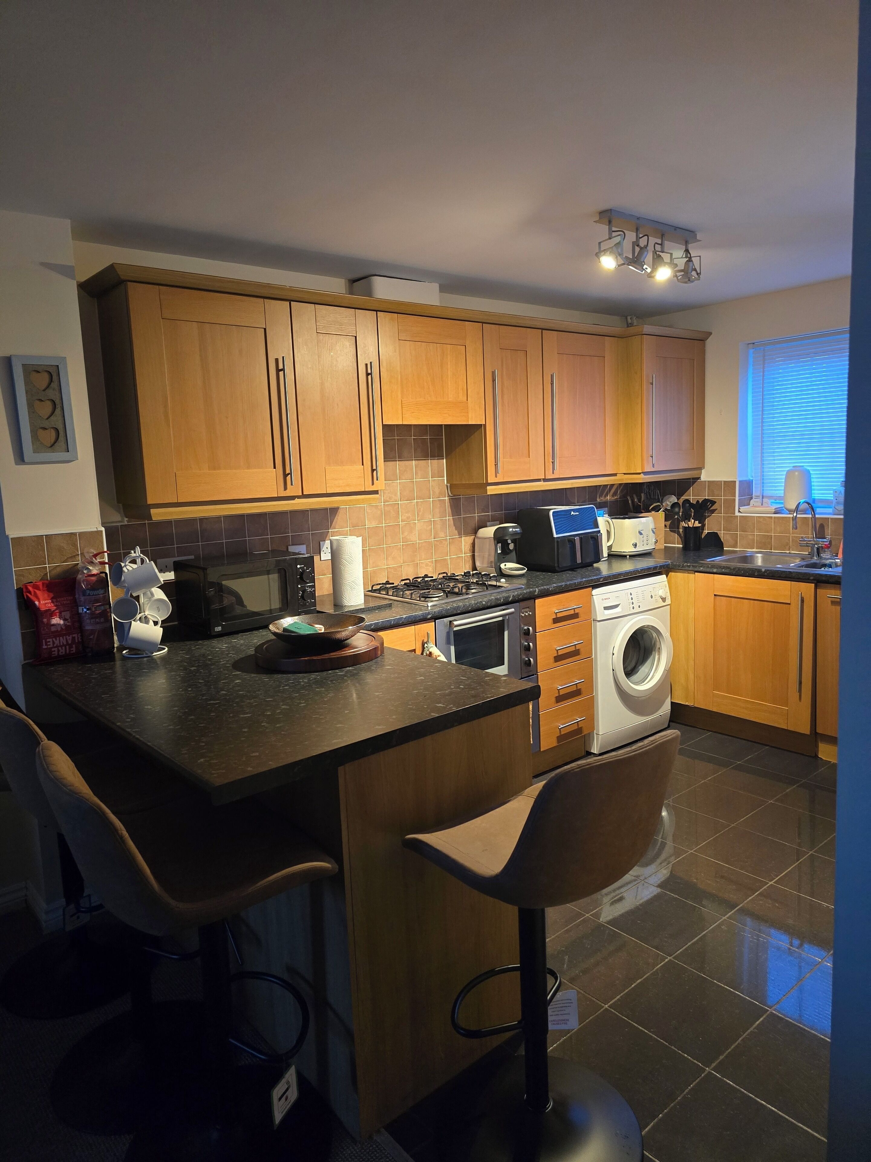 Microwave, oven, stovetop, dishwasher