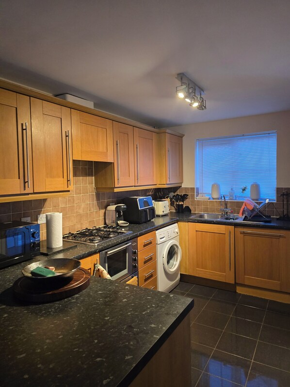 Microwave, oven, stovetop, dishwasher