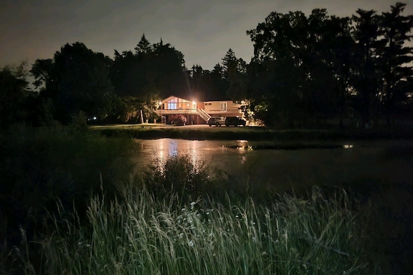 The Sanctuary House at dusk. Find a little peace after a long day.