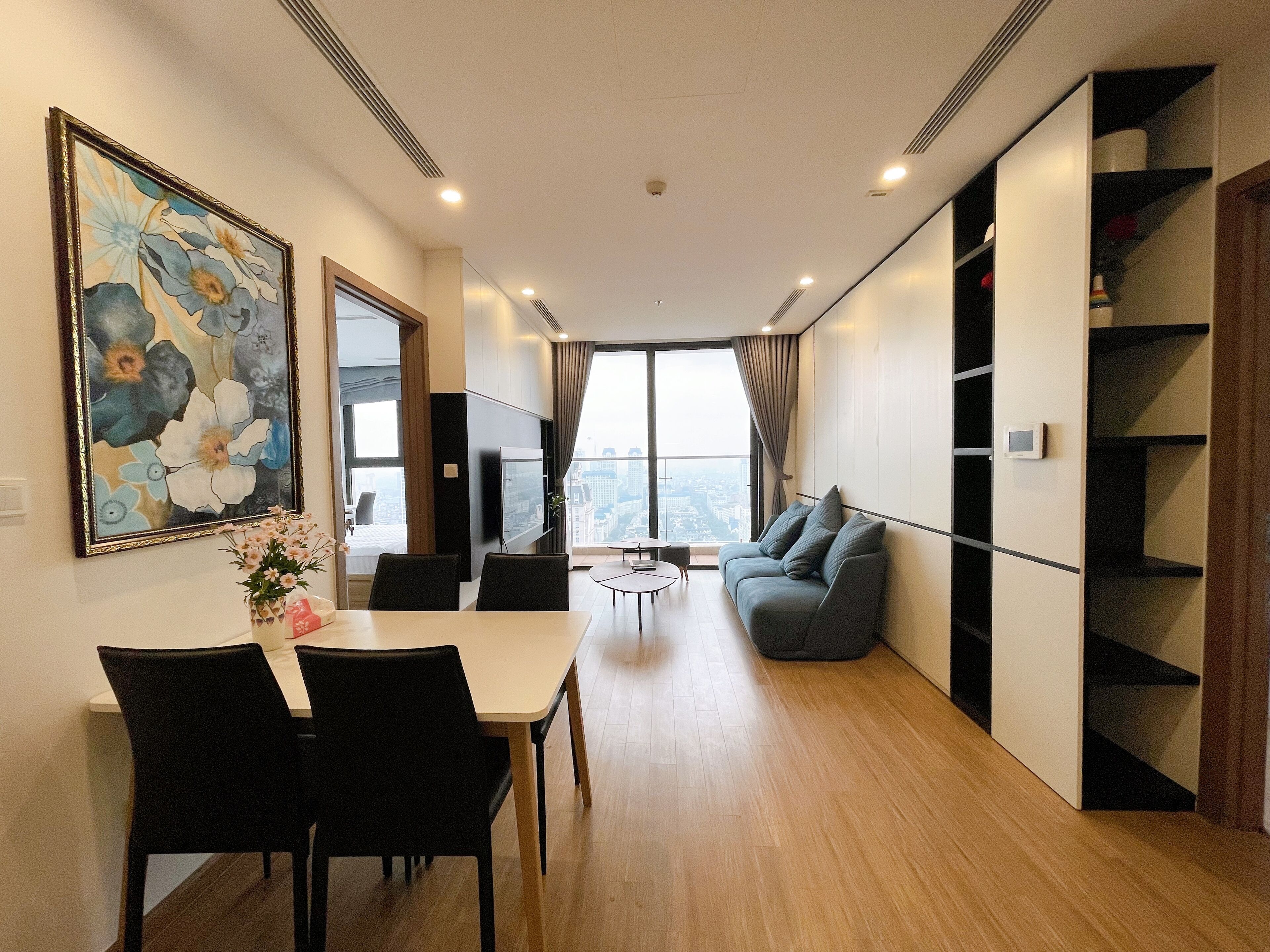 Superior Apartment, Balcony, City View | Living area | 40-inch Smart TV with digital channels