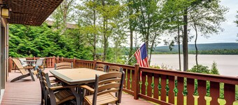 Dock & Hot Tub: Scenic Beech Mountain Lakes Gem!