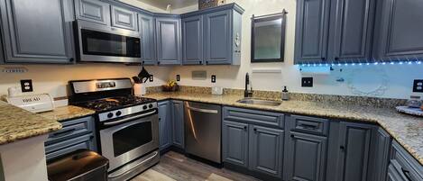 Microwave, oven, stovetop, dishwasher