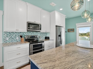 Maison, 3 chambres | Cuisine privée | Réfrigérateur, four, cafetière/bouilloire, grille-pain