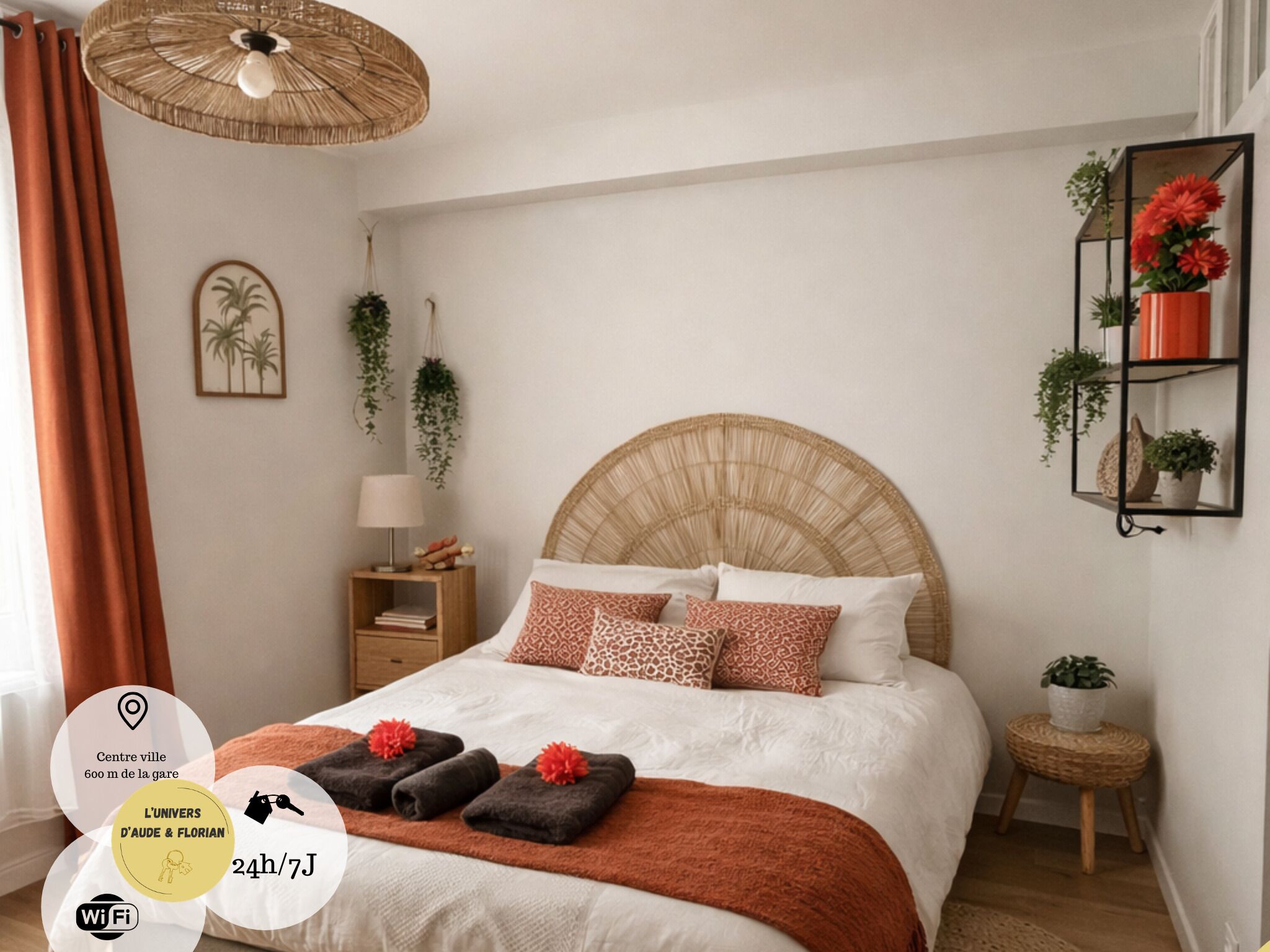 1 chambre, Wi-Fi gratuit, draps fournis