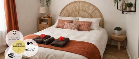 1 多间卧室、免费 WiFi、床单