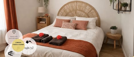 1 chambre, Wi-Fi gratuit, draps fournis