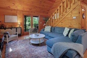 Smart TV, fireplace, video games