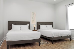 2 bedrooms, bed sheets