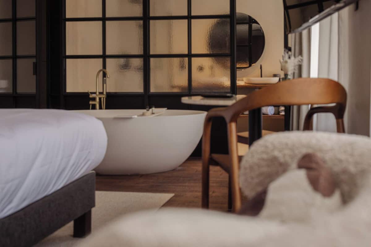 Chambre Deluxe double, vue sur le jardin | Rideaux dâobscurcissement, systĂšme dâinsonorisation