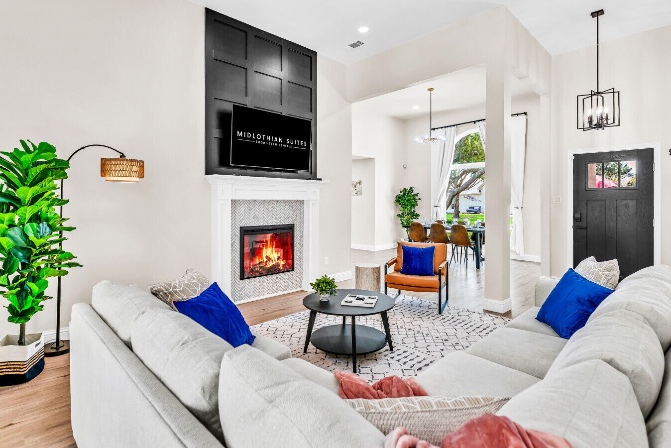 智能电视、壁炉、电子游戏