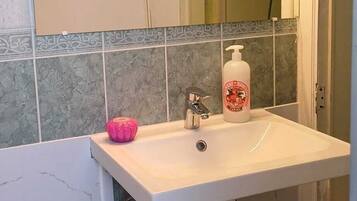 Serviettes fournies, savon, papier toilette