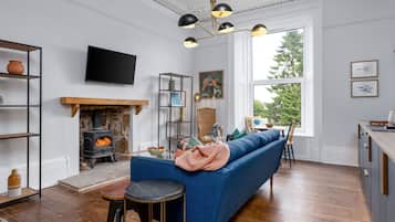 Smart TV, fireplace