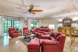 Smart TV, DVD player, books