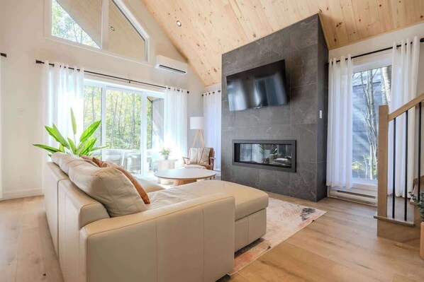 TV, fireplace, offices