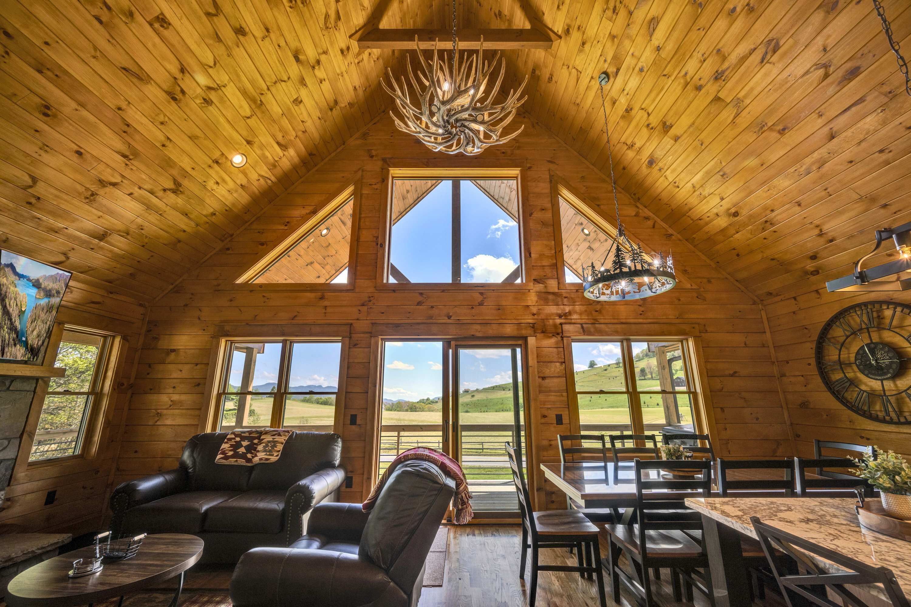 TV, fireplace, offices