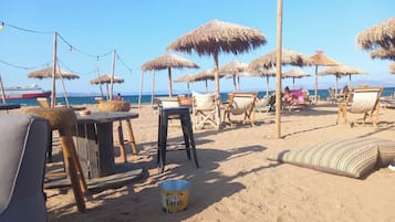 En la playa