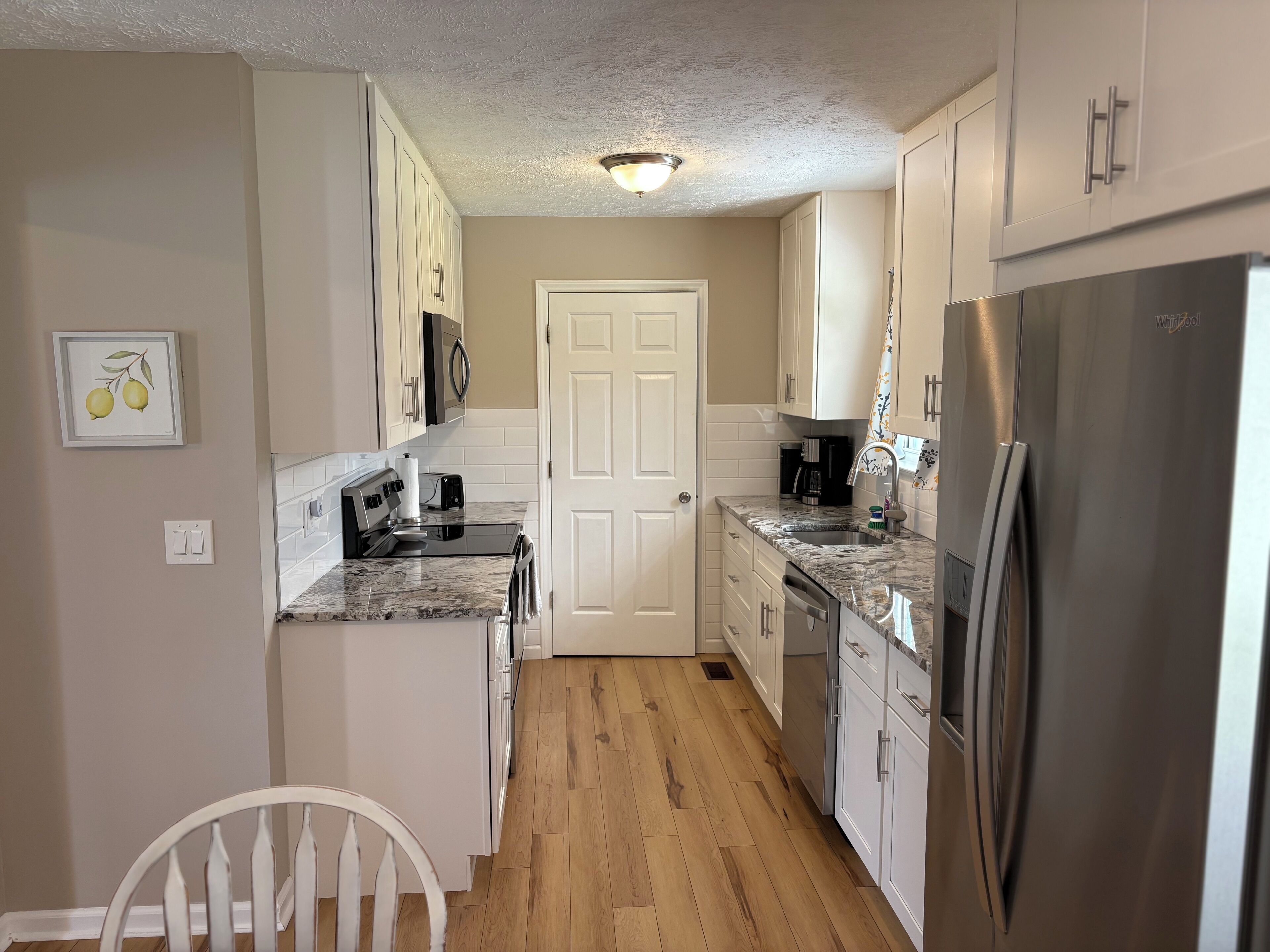 Microwave, oven, stovetop, dishwasher