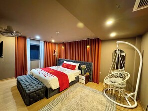 Habitación doble Deluxe | Sábanas de algodón egipcio, ropa de cama de alta calidad y edredón 