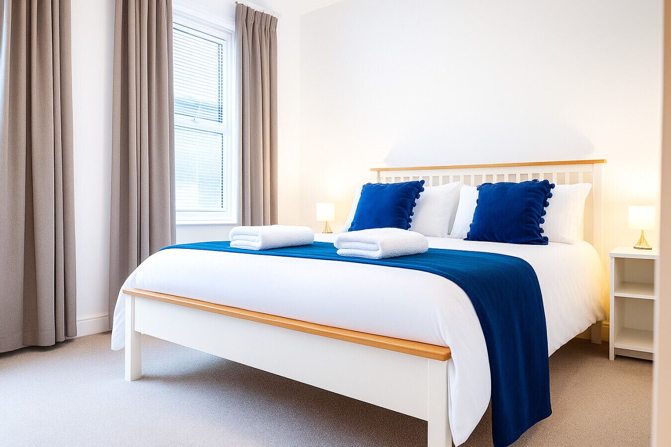 3 bedrooms, desk, iron/ironing board, travel crib