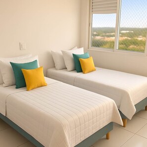 2 bedrooms, iron/ironing board, WiFi, bed sheets