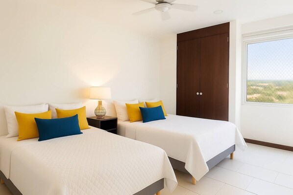 2 bedrooms, iron/ironing board, WiFi, bed sheets
