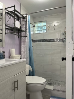 Shower, hair dryer, towels, soap - Chill Cottage in charming Punta Gorda (Punta Gorda)