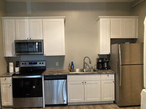 Microwave, oven, stovetop, dishwasher
