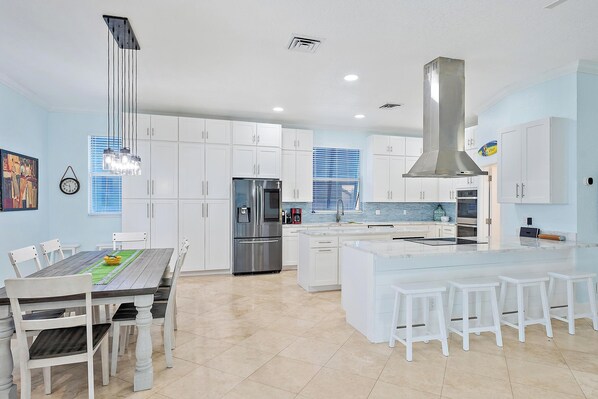 Microwave, oven, stovetop, dishwasher