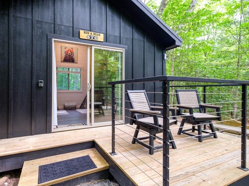 Family Bunk Glamping Cabin - Bed & Bear