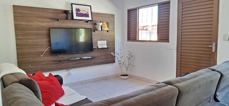 Living area. Casa Dondoca inspired by the family matriarch, designed to welcome yours!