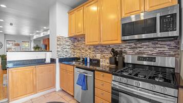 Microwave, oven, stovetop, dishwasher