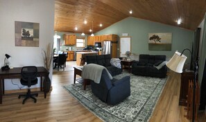 Smart TV, video games, DVD player, table football